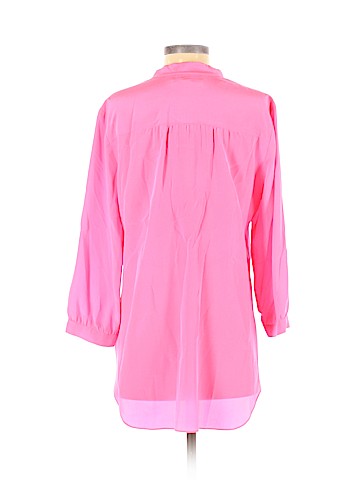 Amanda Uprichard Long Sleeve Silk Top (view 2)
