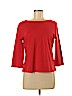 Eileen Fisher 100% Cotton Red 3/4 Sleeve Top Size M - photo 1