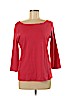 Eileen Fisher 100% Cotton Red 3/4 Sleeve Top Size M - photo 1