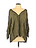 Just Fab 100% Rayon Green Long Sleeve Blouse Size 2X - photo 1