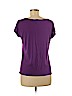 Eileen Fisher 100% Silk Purple Short Sleeve Silk Top Size M - photo 2