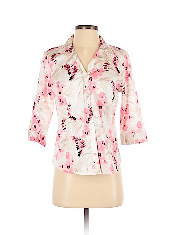 212 Collection 3/4 Sleeve Button-Down Shirt (view 1)