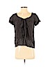Nanette Lepore 100% Silk Black Short Sleeve Silk Top Size 2 - photo 1