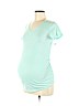 Isabel Maternity 100% Cotton Teal Short Sleeve T-Shirt Size XS - photo 1