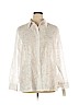 Rafaella White Long Sleeve Button-Down Shirt Size 16 - photo 1