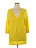Moth 100% Merino Extra Fine Wool Yellow Wool Pullover Sweater Size XL - photo 1
