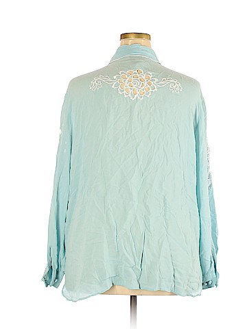 Bob Mackie 3/4 Sleeve Silk Top (view 2)