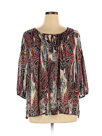 Roz & Ali 3/4 Sleeve Blouse (view 1)