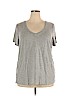 ELOQUII Gray Short Sleeve Top Size 18 - 20 Plus - photo 1