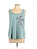 Ann Taylor LOFT Outlet 100% Cotton Blue Tank Top Size XL - photo 1