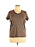 St. John's Bay 100% Cotton Brown Short Sleeve T-Shirt Size XL - photo 1