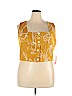Eva Mendes by New York & Company Yellow Sleeveless Blouse Size XXL - photo 1