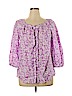 Charter Club 100% Linen Purple 3/4 Sleeve Button-Down Shirt Size XL - photo 1