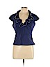 Karen Millen Blue Short Sleeve Blouse Size 10 - photo 1