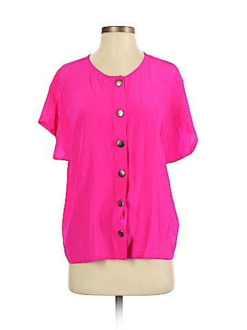Hunter Bell Short Sleeve Silk Top (view 1)