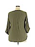 Torrid 100% Rayon Green 3/4 Sleeve Blouse Size 2X Plus (2) - photo 2