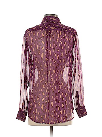 Equipment Long Sleeve Silk Top (view 2)