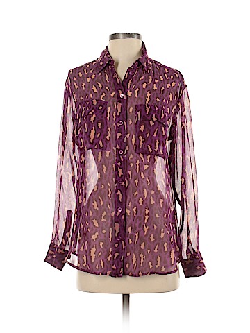 Equipment Long Sleeve Silk Top (view 1)