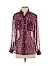 Equipment 100% Silk Purple Long Sleeve Silk Top Size XS - photo 1