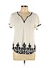 Lucky Brand White Short Sleeve Top Size L - photo 1