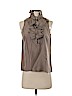 J.Crew 100% Silk Tan Sleeveless Silk Top Size 2 (petite) - photo 1