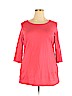 Avenue 100% Pima Cotton Pink 3/4 Sleeve T-Shirt Size 18 - 20 Plus - photo 1
