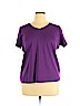 St. John's Bay 100% Cotton Purple Short Sleeve T-Shirt Size XL - photo 1
