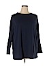 ASOS 100% Cotton Blue Long Sleeve T-Shirt Size 16 - photo 1