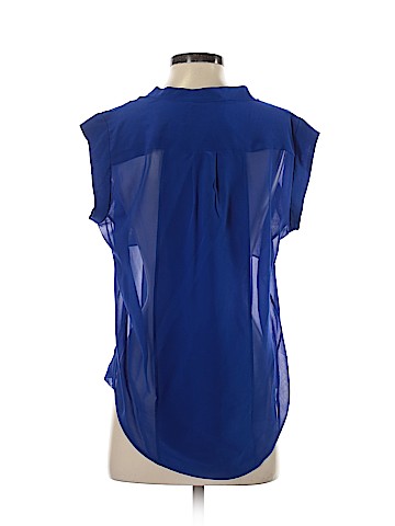 BCBGMAXAZRIA Short Sleeve Silk Top (view 2)