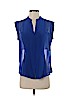 BCBGMAXAZRIA 100% Silk Blue Short Sleeve Silk Top Size S - photo 1