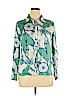 Liz Claiborne 100% Silk Green Long Sleeve Silk Top Size 14 - photo 1