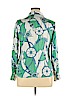 Liz Claiborne 100% Silk Green Long Sleeve Silk Top Size 14 - photo 2