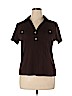 Karen Scott 100% Cotton Brown Short Sleeve Polo Size XL - photo 1