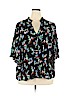 Maeve by Anthropologie 100% Rayon Black Short Sleeve Blouse Size 3X - photo 1