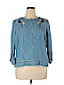 Bass Blue 3/4 Sleeve Blouse Size XL - photo 1