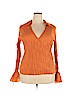 Kaelyn-Max Orange Long Sleeve Blouse Size 1X - photo 1