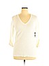 a.n.a. A New Approach 100% Cotton Ivory 3/4 Sleeve T-Shirt Size XL - photo 1