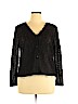 Front Street 100% Polyester Black Cardigan Size XL - photo 1