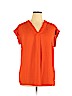Vavoulas 100% Polyester Orange Short Sleeve Top Size 1X - photo 1