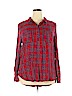 Universal Thread 100% Rayon Red Long Sleeve Button-Down Shirt Size XXL - photo 1