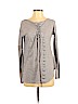 Workshop 100% Cotton Gray Long Sleeve Top Size S - photo 1