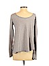 Workshop 100% Cotton Gray Long Sleeve Top Size S - photo 2