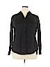 Lane Bryant Black Long Sleeve Button-Down Shirt Size 22 - photo 1