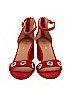 Seychelles 100% Leather Red Heels Size 8 1/2 - photo 2
