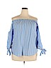 H&M L.O.G.G. 100% Cotton Blue 3/4 Sleeve Blouse Size 14 - photo 1