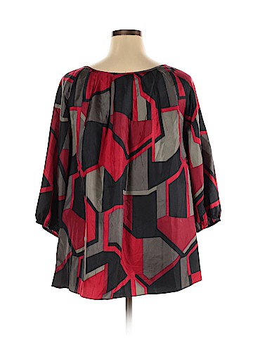 AK Anne Klein 3/4 Sleeve Silk Top (view 2)