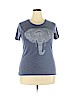 Zoe+Liv Blue Short Sleeve T-Shirt Size 2X - photo 1