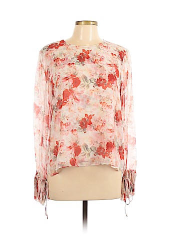 Intermix Long Sleeve Silk Top (view 1)
