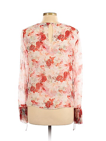 Intermix Long Sleeve Silk Top (view 2)