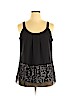 Simply Vera Vera Wang 100% Polyester Black Sleeveless Top Size XL (petite) - photo 1